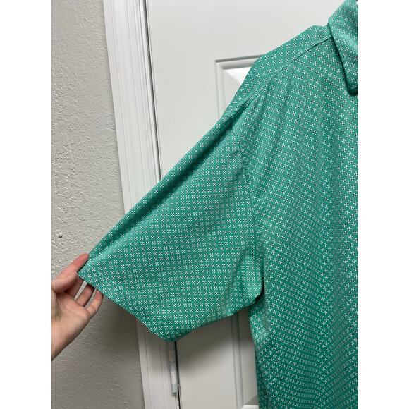 Footjoy Men's Golf Performance Polo Green printed polo shirt size XXL - Picture 3 of 7